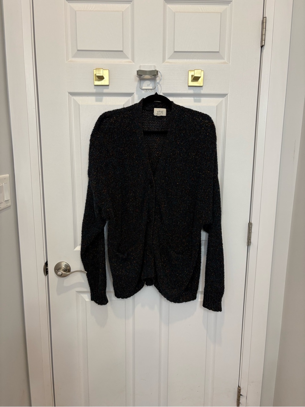 Wilfred (Aritzia) Open-Front Sparkle Knit Sweater #1560